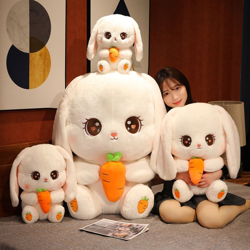 CuddleCarrot: Oversized Bunny Plush Hug Doll